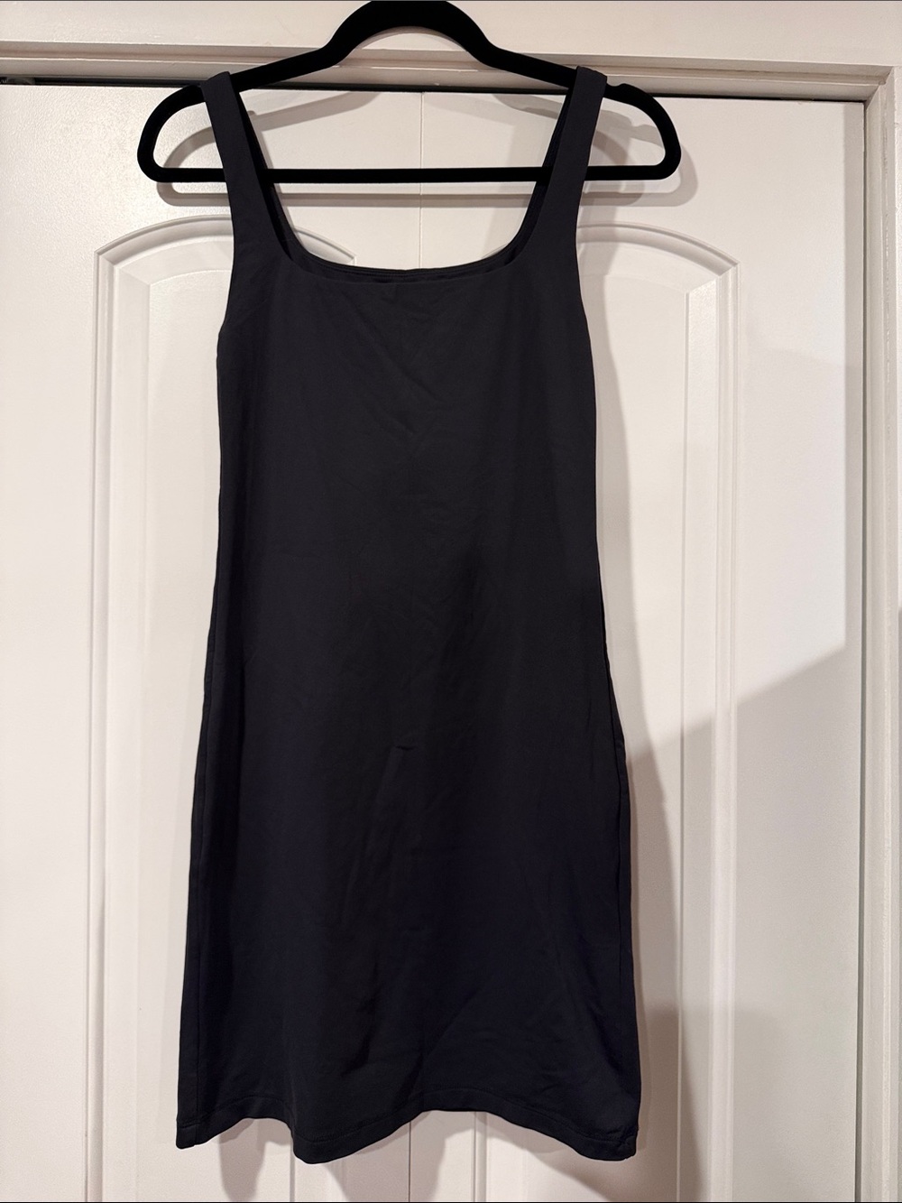 Babaton Aritzia contour Black Square-Neck Mini Dress medium